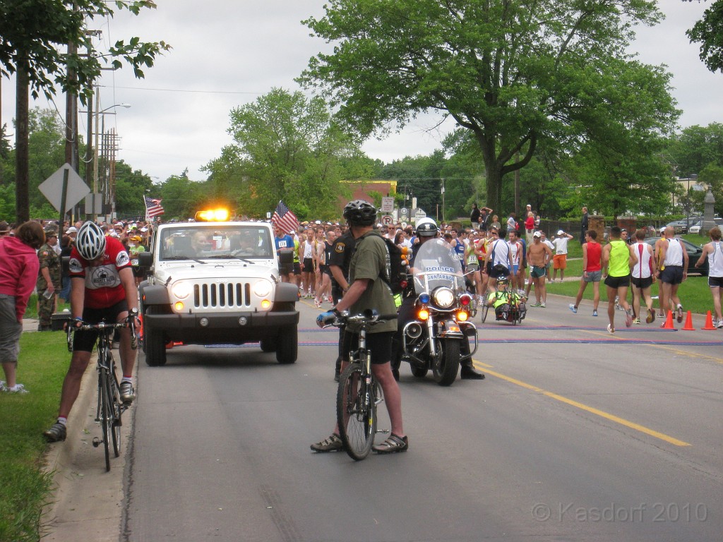 Dexter Ann Arbor 2010 065.jpg - The police, lead car and chase bikes are all set to go.